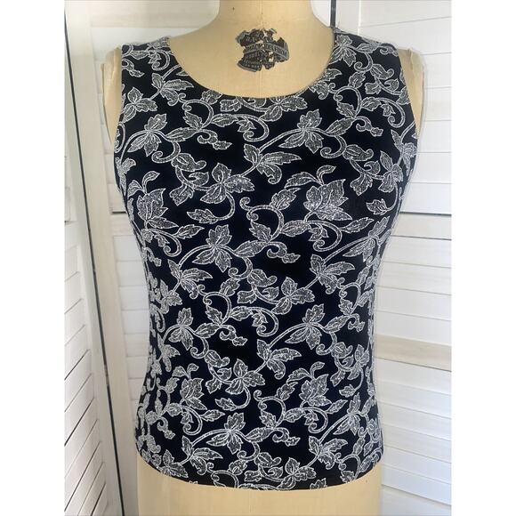 Vintage Y2K 90s Connected Women’s Blouse Sleeveless Tank Glitter STRETCHY Small - Picture 1 of 7